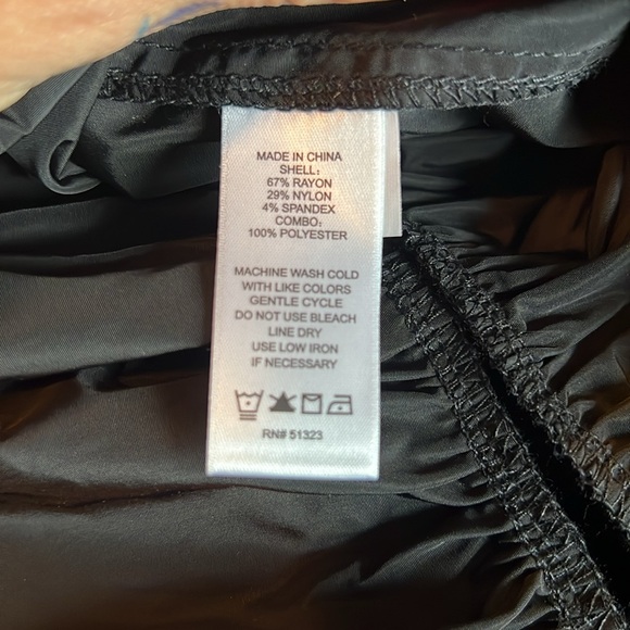 1. State black long sleeve peplum top blouse shirt size medium - Picture 6 of 6